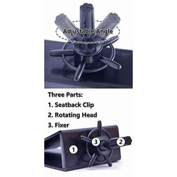 MRTOUMO Mannequin Stand With Clip Wig Stand Mannequin Head Stand Adjustable Wig Head Stand Holder For Cosmetology Mannequin Training Seat Back Clamp