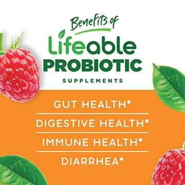 Lifeable Probiotics for Men | 10 Billion CFU | Great Tasting Mens Probiotic Gummies | Vegan Probiotic for Gut Health and Immune Support | Probiotics Gummies for Men | 90 Gummies