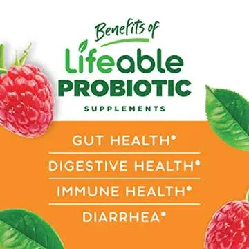 Lifeable Probiotics for Men | 10 Billion CFU | Great Tasting Mens Probiotic Gummies | Vegan Probiotic for Gut Health and Immune Support | Probiotics Gummies for Men | 90 Gummies