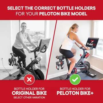 TrubliFit Extra Large Bottle Holders for Peloton Bike for Original Peloton & Peloton Bike+ - All Met...