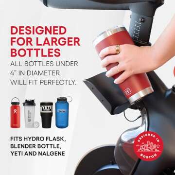 TrubliFit XL Bottle Holders for Peloton Bike - Durable Design