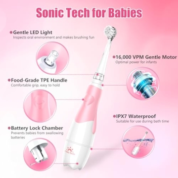 Dada-Tech Electric Toddler Toothbrush with LED Light