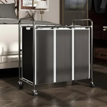 ROMOON Laundry Sorter with Wheels - 3-Section Organizer