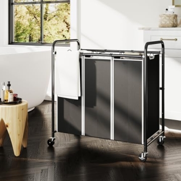 ROMOON Laundry Sorter with Wheels - 3-Section Organizer