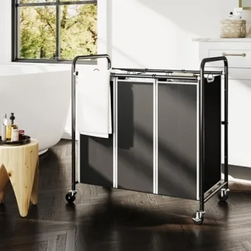 ROMOON Laundry Sorter with Wheels - 3-Section Organizer