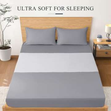 OZUBEEL Grounding Sheets, Grounding Mat for Bed Earth Grounded Sheet Pad 10% Silver Fiber+90% Organic Cotton, for Queen, King and All Mattress Sizes, with Outlet Tester & Cord 104"*24" (White)