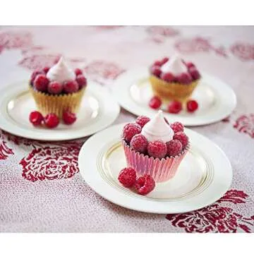 SUBANG 400 Pieces Foil Cupcake Liners Baking Cups Muffin Tins Treat Cups Foil Metallic Cupcake Liners for Weddings,Birthdays,Baby Showers,Silver Rose Gold Black and Gold