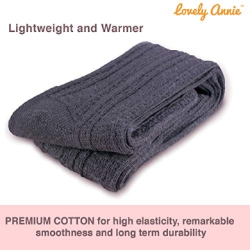 Lovely Annie Women's Knee High Cotton Socks - Stylish & Warm