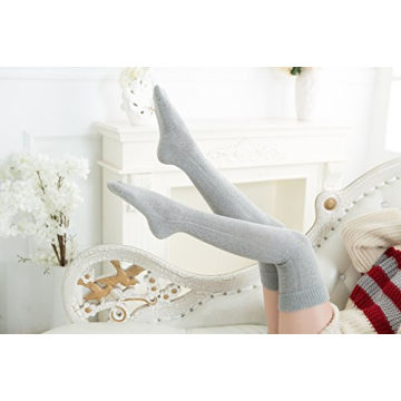 Lovely Annie Women's Knee High Cotton Socks - Stylish & Warm