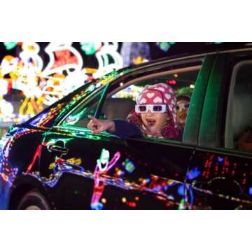 3D Christmas Glasses - 10 Pairs / 10 Turn Christmas Tree & Holiday Lights into Magical Images - Stocking Stuffers - Secret Santa - Office Parties - Fun for The Family