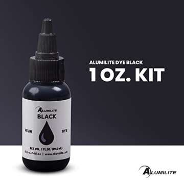 Alumilite Liquid Color Dye Tint for Resin Casing, Black, Highly Concentrated for Epoxy Coating, and ...