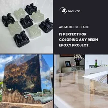 Alumilite Liquid Color Dye Tint for Resin Casing, Black, Highly Concentrated for Epoxy Coating, and Urethane, Ideal for Coloring Clear, Translucent, Opaque Art and Craft Projects - 1 Oz