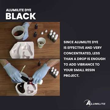 Alumilite Liquid Color Dye Tint for Resin Casing, Black, Highly Concentrated for Epoxy Coating, and Urethane, Ideal for Coloring Clear, Translucent, Opaque Art and Craft Projects - 1 Oz