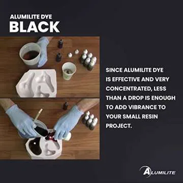 Alumilite Liquid Color Dye Tint for Resin Casing, Black, Highly Concentrated for Epoxy Coating, and Urethane, Ideal for Coloring Clear, Translucent, Opaque Art and Craft Projects - 1 Oz