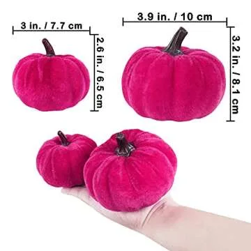Faux Velvet Pumpkins Set for Fall Decor and Events