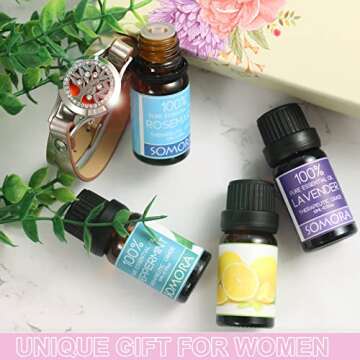 Gifts for Women - Valentine's Day Gifts for Her, Aromatherapy Essential Oil Diffuser Bracelet, Birthday Gifts Ideas for Women Mom, Best Friend, Sister, Thanksgiving Day Gifts for Wife, Girlfriend