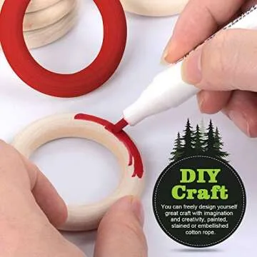 HNYYZL 20Pcs Natural Wooden Rings for Crafting