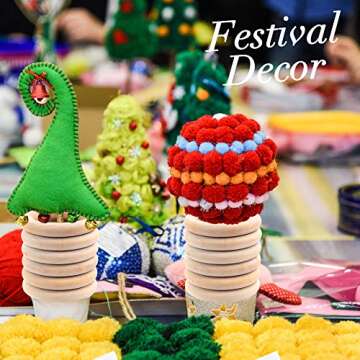 HNYYZL 20Pcs Natural Wooden Rings for Crafting