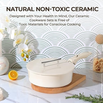 Pots and Pans Set with Detachable Handle - 12 Pcs Nonstick