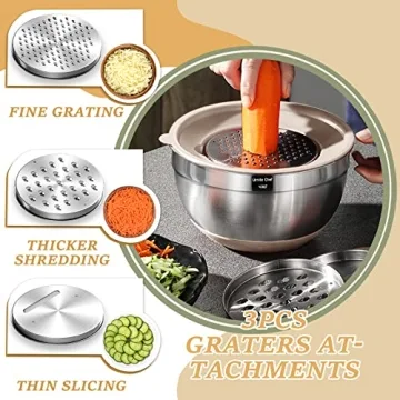 Umite Chef Kitchen Utensils Set with Mixing Bowls and Lids