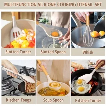 Umite Chef Kitchen Utensils Set with Mixing Bowls and Lids