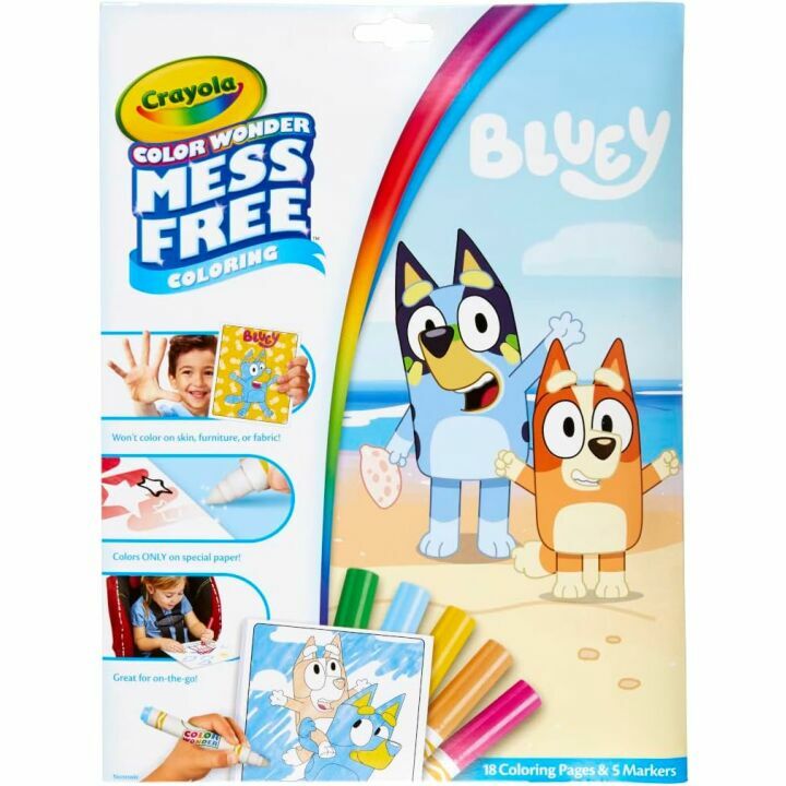 Crayola Bluey Coloring Set for Toddlers - 18 Pages