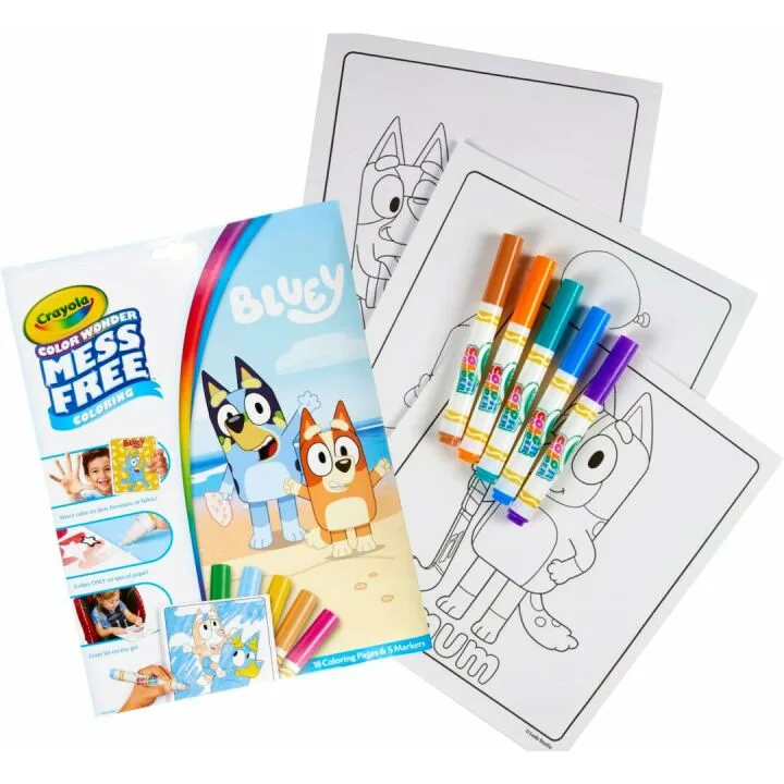 Crayola Bluey Coloring Set for Toddlers - 18 Pages