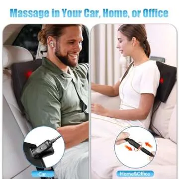 WOQQW Back Massager, Shiatsu Neck and Back Massager, Deeper Tissue Kneading Massage Pillow with Heat for Shoulders,Waist,Legs,Foot, Body Relieve Muscle Pain - Best Gift for Women/Men/Dad/Mom