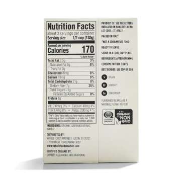 365 by Whole Foods Market, Organic Unsalted Garbanzo Beans, 13.4 Ounce