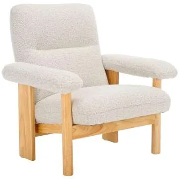 SAFAVIEH Attwell Cream Accent Chair Fully Assembled