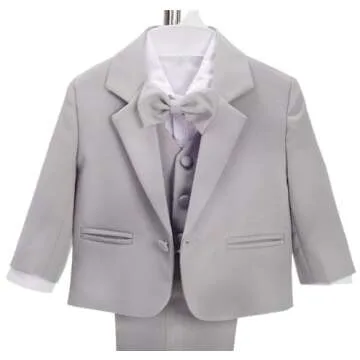 Toddler Boy Tuxedo Set 5 Pcs Suit for Special Events