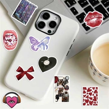 50Pcs Aesthetic Downtown Girls Stickers Pack Cool Trendy Y2K Stickers for Water Bottle Funny Waterproof Stickers for Teens Adults Vinyl Stickers for Laptop Skateboard Party Supplies(Downtown)