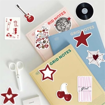 50Pcs Aesthetic Downtown Girls Stickers Pack Cool Trendy Y2K Stickers for Water Bottle Funny Waterproof Stickers for Teens Adults Vinyl Stickers for Laptop Skateboard Party Supplies(Downtown)