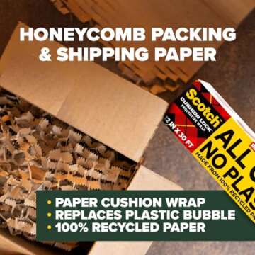 Scotch Cushion Lock Protective Wrap, 12in x 30ft | Eco-Friendly & Space Efficient
