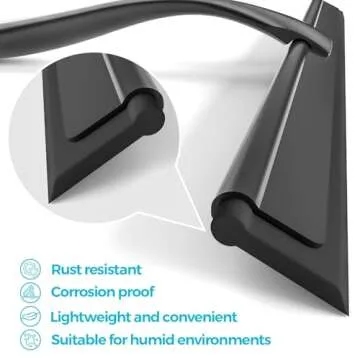 ALFLOD Stainless Steel All-Purpose Shower Squeegee for Spotless Cleaning