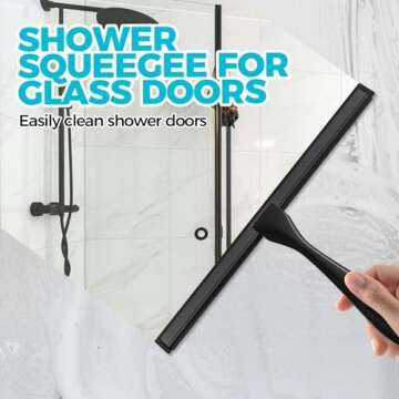 ALFLOD Stainless Steel All-Purpose Shower Squeegee for Spotless Cleaning