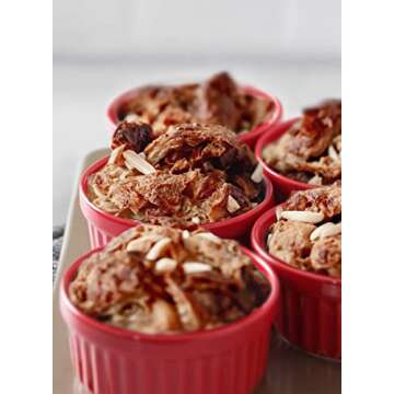 LE TAUCI Ramekins 4 OZ Oven Safe, Creme Brulee Ramekins, Pudding Custard Cups Souffle Ramiken, Dipping Sauce Dishes, Ceramic Ramekin Bowls Set of 6, True Red