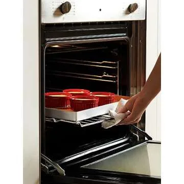 LE TAUCI Ramekins 4 OZ Oven Safe, Creme Brulee Ramekins, Pudding Custard Cups Souffle Ramiken, Dipping Sauce Dishes, Ceramic Ramekin Bowls Set of 6, True Red