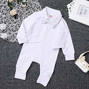 Winter Baptism Outfits for Boys Baby Boy Gentleman Suit Christening Outfit Dedication White Dress Sh...