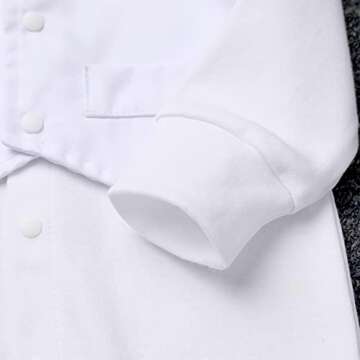 Winter Baptism Outfits for Boys Baby Boy Gentleman Suit Christening Outfit Dedication White Dress Shirt Romper Bowtie Newborn Baptismal Outfit Wedding Tuxedo Formal Suit Easter All White 0-6 Months