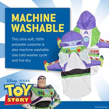Disney for Pets Halloween Toy Story Buzz Lightyear Costume - Small - | Small Halloween Costumes for Dogs, Officially Licensed Disney Dog Halloween Costume for Pets Multicolor