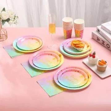 175PCS Pastel Birthday Decorations For 25 Guests