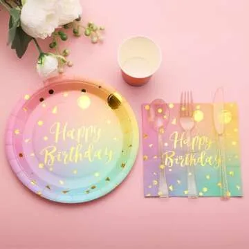 175PCS Pastel Birthday Decorations For 25 Guests