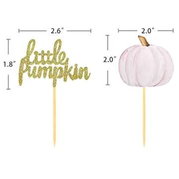 Little Pumpkin Cupcake Toppers – Set of 24 for Fall Events