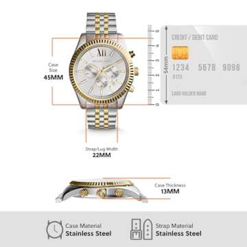 Michael Kors Lexington Chronograph Two-Tone Stainless Steel Men's Watch (Model: MK8344)