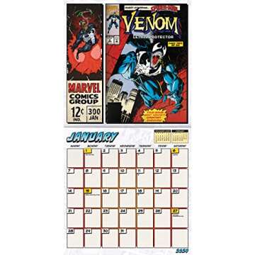 2024 Marvel Comics Wall Calendar for Fans and Collectors