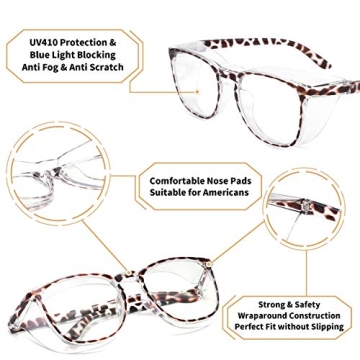 Alsenor Safety Glasses with Anti-Fog UV Protection 2-Pack