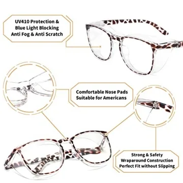 Alsenor Safety Glasses with Anti-Fog UV Protection 2-Pack