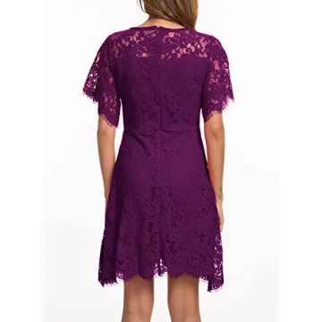 Elegant Floral Lace Cocktail Dress for Women