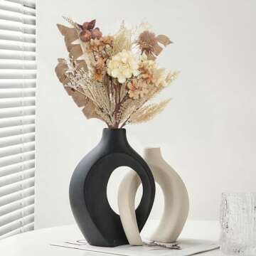 18Pcs Boho Faux Fall Dried Pampas Grass Silk Hydrangea Flowers Bouquets Fall Decor, Fake Autumn Thanksgiving Harvest Stems Fall Picks Branches Floral Arrangements for Vase 18"